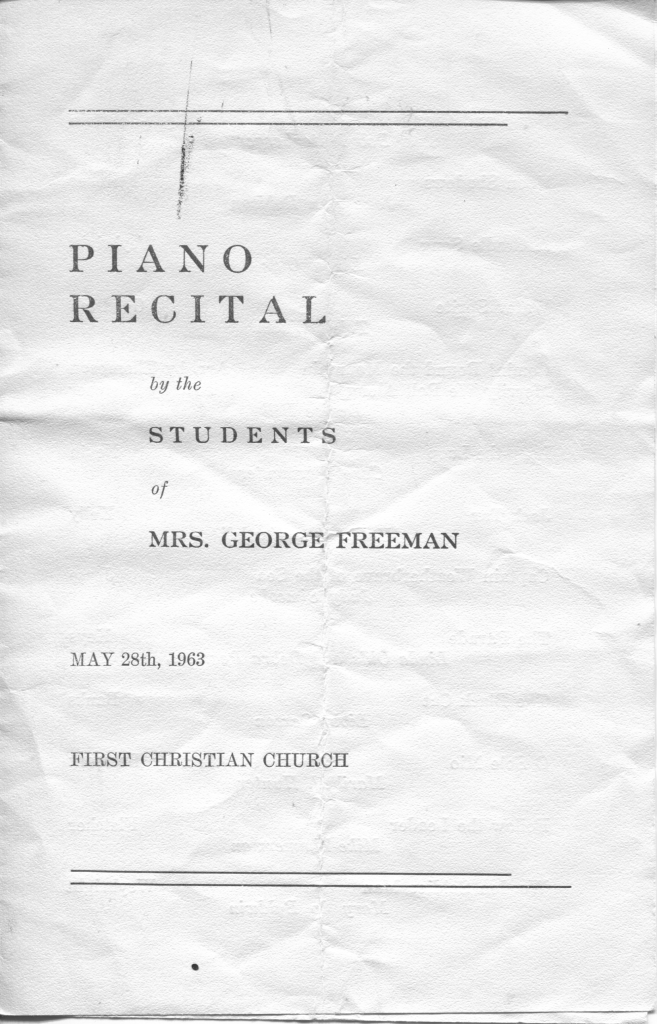 recital program - 1